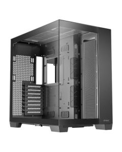 Antec C8 Gaming Case w/ Glass Side & Front, E-ATX, Dual Chamber, Mesh Panels, USB-C, Black