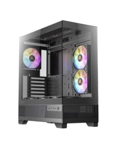 Antec CX700 RGB Elite Gaming Case w/ Glass Side & Front, ATX, 6x RGB Fans, LED Button, USB-C, Black