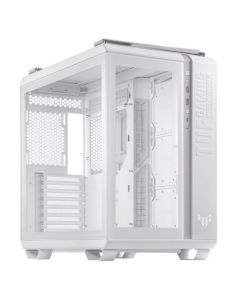 Asus TUF Gaming GT502 Case w/ Front & Side Glass Window, ATX, Dual Chamber, Modular Design, LED Control Button, USB-C, Carry Handles, White