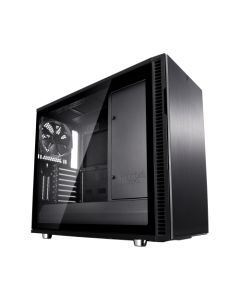 Fractal Design Define R6 (Black TG) Gaming Case w/ Clear Glass Window  E-ATX  Modular Design  3 Fans  Fan Hub  Sound Dampening