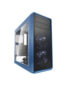 Fractal Design Focus G (Petrol Blue) Gaming Case w/ Clear Window  ATX  2 White LED Fans  Kensington Bracket  Filtered Front  Top & Base Air Intakes