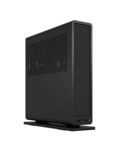 Fractal Design Ridge (Black) SFF Console-Type Case, Mini ITX, Requires SFX/SFX-L PSU, 2 Fans, PCIe 4.0 Riser Card, USB-C, Horizontal/Vertical Orientation