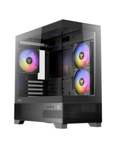 Antec CX500M RGB Gaming Case w/ Glass Side & Front, Micro ATX, 3x RGB Fans, LED Button, 410mm GPU Support, USB-C, Black