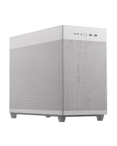 Asus Prime AP201 Gaming Case, Micro ATX, Quasi-Filter Mesh, USB-C, Tool-free Panels, 338mm GPU & 360mm Radiator Support, White