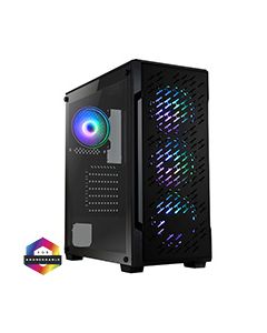 Crossfire Gaming Case 4 x ARGB Fans Glass Side MB SYNC 3pin