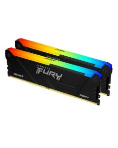 Kingston Fury Beast RGB 16GB Kit (2 x 8GB), DDR4, 3200MHz (PC4-25600), CL16, XMP, DIMM Memory