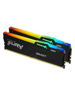 Kingston Fury Beast RGB 16GB Kit (2 x 8GB)  DDR5  6000MHz (PC5-48000)  CL40  1.35V  ECC  XMP 3.0  PMIC  DIMM Memory