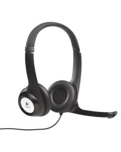 Logitech H390 USB Headset with Boom Microphone  In-line Controls   Enhanced Digital Audio  Padded Headband & Earcups