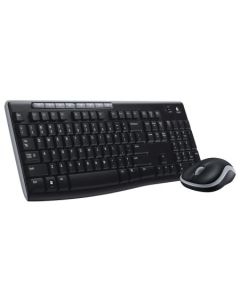 Logitech MK270 Wireless Keyboard and Mouse Desktop Kit, USB, Spill Resistant