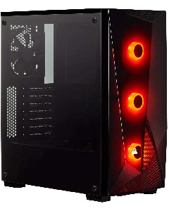Corsair SPEC-DELTA Carbide Series, RGB Tempered Glass Mid-Tower ATX Gaming Case - Black
