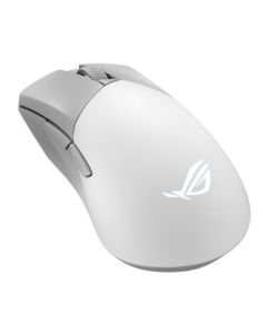 Asus ROG Gladius III Wireless/Bluetooth/USB Aimpoint Gaming Mouse  36000 DPI  Swappable Switches  0 Click Latency  RGB  Mouse Grip Tape  White