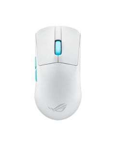 Asus ROG Harpe Ace Aim Lab Edition Gaming Mouse, Wireless/Bluetooth/USB, Synergistic Software, RGB, Mouse Grip Tape, White