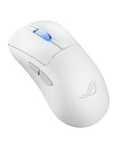 Asus ROG Keris II Ace Wireless Lightweight Gaming Mouse, Wired/Wireless/Btooth, AimPoint Pro Sensor, Polling Rate Booster, 42000 DPI, RGB, White