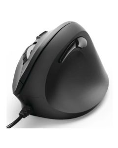 Hama Vertical Ergonomic EMC-500 Wired Optical Mouse, 6 Buttons, Browser Buttons, 1000-1800 DPI, Black *Right Handed version*