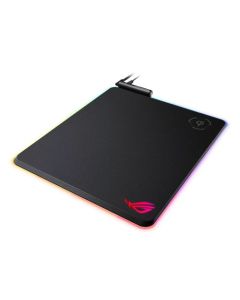 Asus ROG Balteus RGB Gaming Mouse Pad with Qi Wireless Charging  Customisable Lighting  Non-slip  USB Passthrough  370 x 320 x 7.9 mm