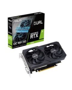 Asus DUAL RTX3050 OC V2  PCIe4  8GB DDR6  2 HDMI  DP  1852MHz Clock  RGB Lighting  Overclocked