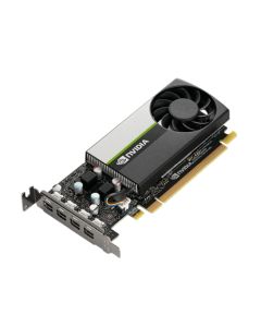 PNY T1000 Professional Graphics Card, 4GB DDR6, 896 Cores, 4 miniDP 1.4 (4 x DP adapters), Low Profile (Bracket Included), Retail