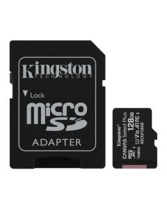 Kingston 128GB Canvas Select Plus Micro SDXC Card with SD Adapter  Class 10 with A1 App Performance