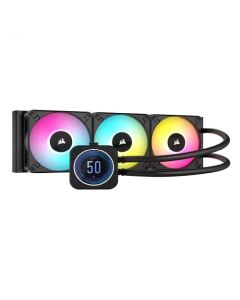 Corsair H150i ELITE LCD XT 360mm RGB Liquid CPU Cooler, AF120 RGB ELITE Fans, Personalised LCD Screen, iCUE Controller Included, Black