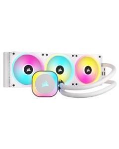 Corsair iCUE LINK H150i 360mm RGB Liquid CPU Cooler  QX120 RGB Magnetic Dome Fans  20 LED Pump Head  iCUE LINK Hub Included  White