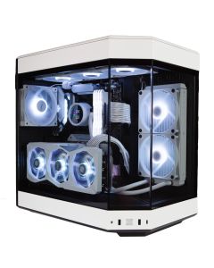 PC Gaming Cases | Hyte Custom Gaming Desktop PC | Ryzen 7 7800X3D | 240 AIO | Radeon RX 7800 XT | 32GB RAM | 2TB SSD Storage | 850W PSU | Windows 11 Home | WiFi | Hyte Y60 Black &amp; White 